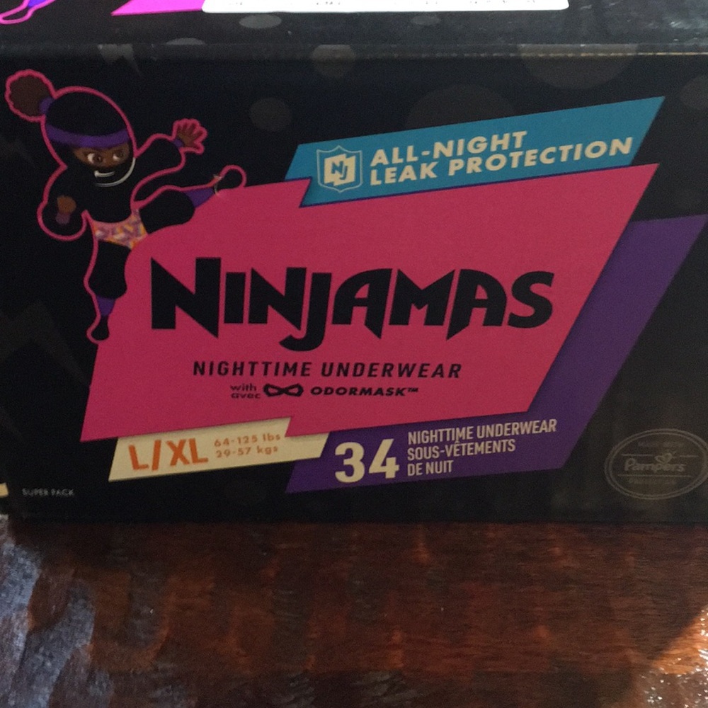 Ninjamas Nighttime Underware. Size L/XL NWT